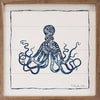 Kendrick Home - Blue Pattern Octopus By Audrey Jeanne Roberts: 16 x 16 x 1.5