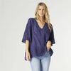 COCO + CARMEN - Luna Poncho with Embroidery: Navy