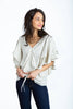 Given Kale - Cascade Sleeve Top: Natural / L