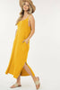 Shop Basic USA - Solid Long Dress With Spaghetti Straps: XL / NAVY