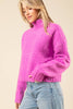 VERY J - 12W2698N-Mock Neck Cozy Sweater Top: CREAM / S-M-L/2-2-2