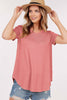 Shop Basic USA - Basic Short Sleeve V Neck Top: L / IVORY