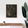 Kendrick Home - Vintage Neutral Floral Print Black: 24 x 30 x 1.5