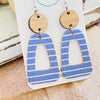 Jewelry By Jen - Trixie Earrings: Periwinkle Hand Drawn Stripes