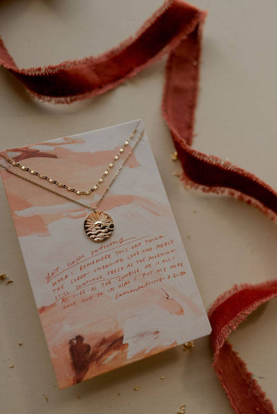 Dear Heart - Hope Returns| Christian Necklace| Gift |Lamentations 3:21-24