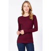 Timeless - Long Sleeve Round Neck Thermal Top Shirt: NAVY / L