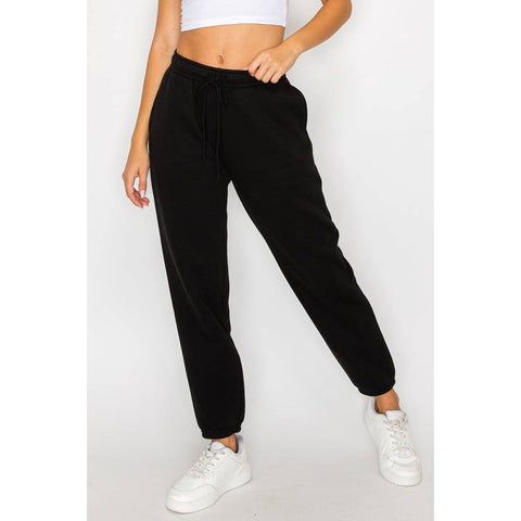 Timeless - Relaxed Fleece Jogger Sweatpants: BLACK / S-M-L(2-2-2)