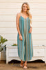 Mystree - 60501 Multistripe Jumpsuit: Large / Washed Blue