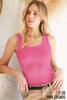 NIKIBIKI - NS8216 - Reversible Ribbed Tank Top: 2130 Pink Cosmos