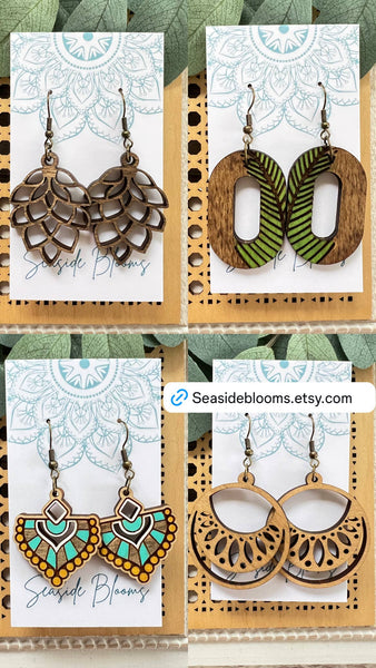 Seasideblooms - Christmas vacation hand painted lightweight maple wood 