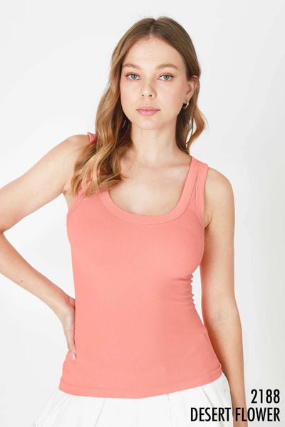 NIKIBIKI - NS8216 - Reversible Ribbed Tank Top: 2109 Pearled Ivory