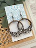 Seasideblooms - Boho damask all wood lightweight hoops 