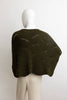 Leto Accessories - Ribbed Knit Pattern Poncho w/ Sleeves: Olive