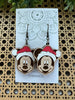 Seasideblooms - Character hand painted lightweight maple wood earrings 