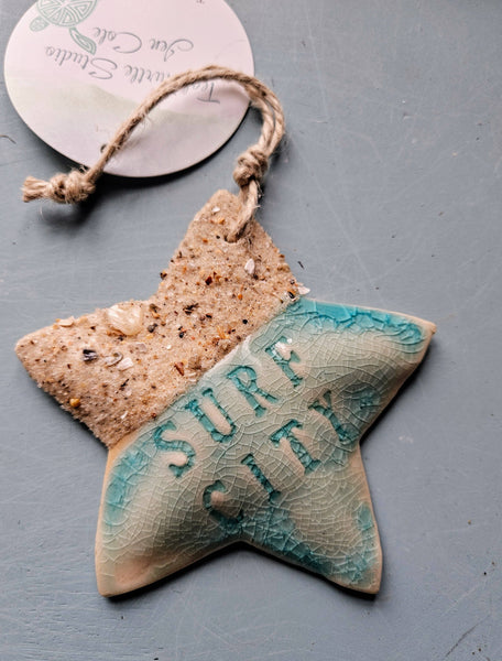 Teal Turtle Studio - Custom Sandy Starfish Ceramic Ornament