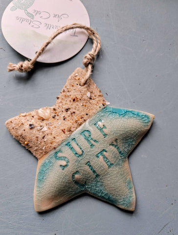 Teal Turtle Studio - Custom Sandy Starfish Ceramic Ornament