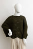 Leto Accessories - Ribbed Knit Pattern Poncho w/ Sleeves: Mocha