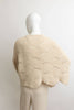 Leto Accessories - Ribbed Knit Pattern Poncho w/ Sleeves: Ivory