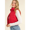 Timeless - High Neck Zip Up Outerwear Vest: IVORY / M