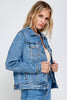 I&M JEAN, INC. - IB9231 - Medium Wash - Classic Denim Jacket: Medium Wash / L