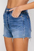 I&M JEAN, INC. - IB5390HH - Medium Wash - High Rise Denim Shorts: M / Medium Wash