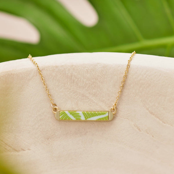 JILZARAH - Seaside Green Reversible Mini Bar Necklace