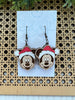 Seasideblooms - Character hand painted lightweight maple wood earrings 