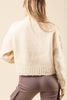 VERY J - 12W2698N-Mock Neck Cozy Sweater Top: CREAM / S-M-L/2-2-2