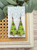 Seasideblooms - Christmas tree hand painted with gold accents maple wood 