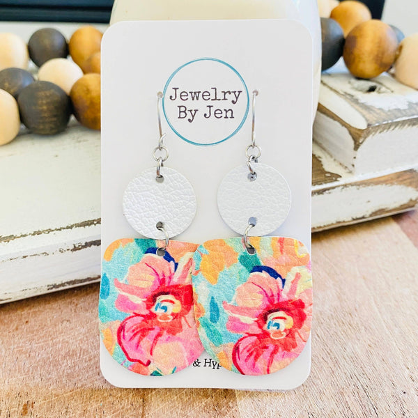 Jewelry By Jen - Boho Dangle: Painted Flower Bouquet