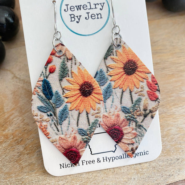 Jewelry By Jen - Diva: Embroidered Floral Mix