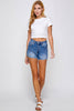 I&M JEAN, INC. - IB5390HH - Medium Wash - High Rise Denim Shorts: L / Medium Wash