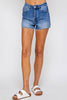 I&M JEAN, INC. - IB5390HH - Medium Wash - High Rise Denim Shorts: M / Medium Wash