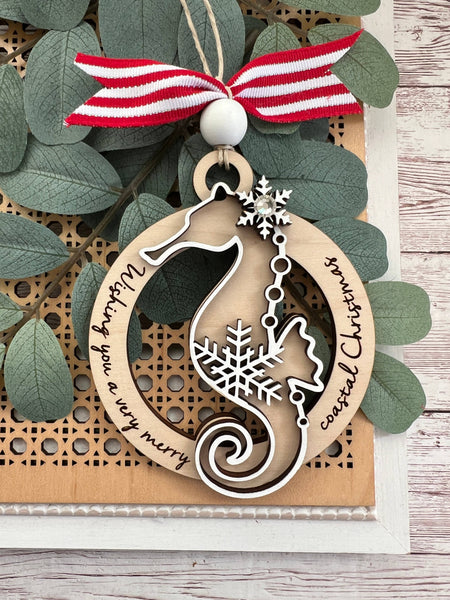 Seasideblooms - Christmas ornament maple wood 