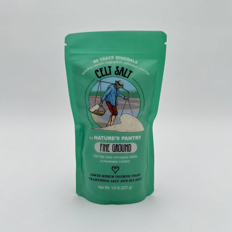 Celt Salt By Nature's Pantry - Fine Ground Celt Salt - 1/2 lb (8 oz) Resealable Bag