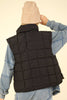 VERY J - NJ90282-Solid Puffer Padded Warm Vest: KELLY GREEN / S-M-L/2-2-2