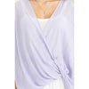 HYFVE - HF23C786-FOLD-OVER FRONT HIGH-LOW TOP: D.MAUVE / L