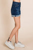 I&M JEAN, INC. - I6039MS - Dark Wash - High Rise Denim Shorts: S / Dark Wash