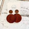 Jewelry By Jen - Wood Stud Earring: Brown