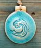 Teal Turtle Studio - Teal Wave Ceramic Handmade Ornament