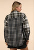 VERY J - NJ90261-Mixed Plaid Oversized Casual Shacket Jacket: OLIVE / S-M-L/2-2-2