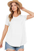 Shop Basic USA - Basic Short Sleeve V Neck Top: L / BLACK