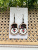 Seasideblooms - Christmas hand painted lightweight maple wood earrings 