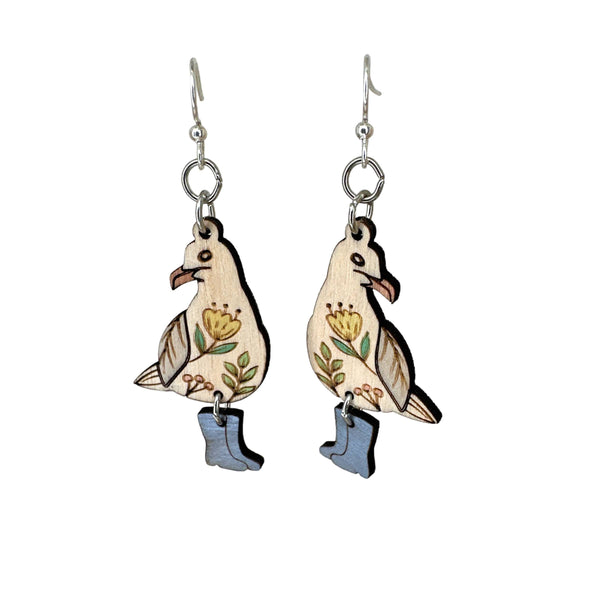 Green Tree Jewelry - Paddington Seagull Earrings #1771: As pictured