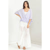 HYFVE - HF23C786-FOLD-OVER FRONT HIGH-LOW TOP: D.MAUVE / L