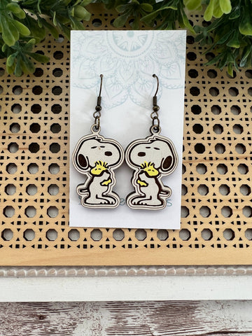 Seasideblooms - Cute character, hand-painted Maplewood earrings earring