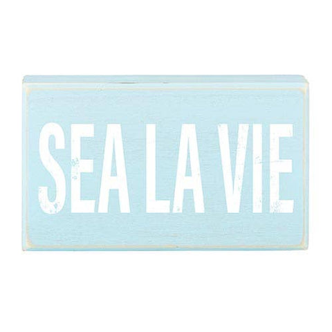 Angle - 6x3.5 Blu Box Sign-Sea La Vie