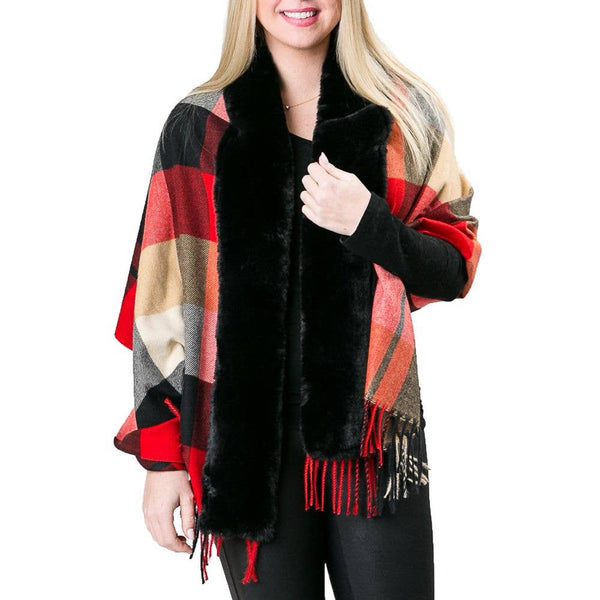 Top It Off - Lily Wrap-SALE $7.20: Red and Black