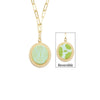JILZARAH - Seaside Green Reversible Link Medallion Necklace