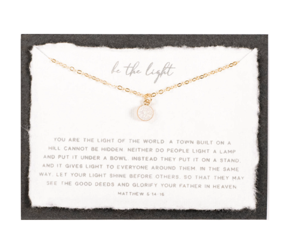 Dear Heart - Be the Light | Christian Necklace | Gift | Matthew 5:14: 14kt Gold Filled